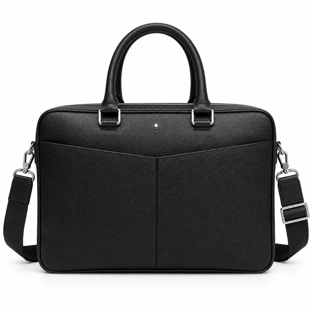 Leather Briefcase - Роскошный мужской деловой портфель из высококачественной