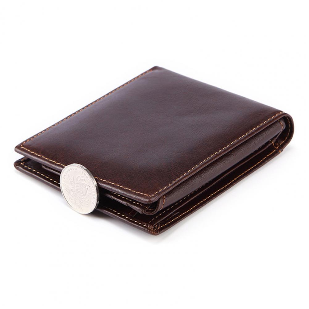Leather Wallet Men - Винтажный держатель для карт с защитой