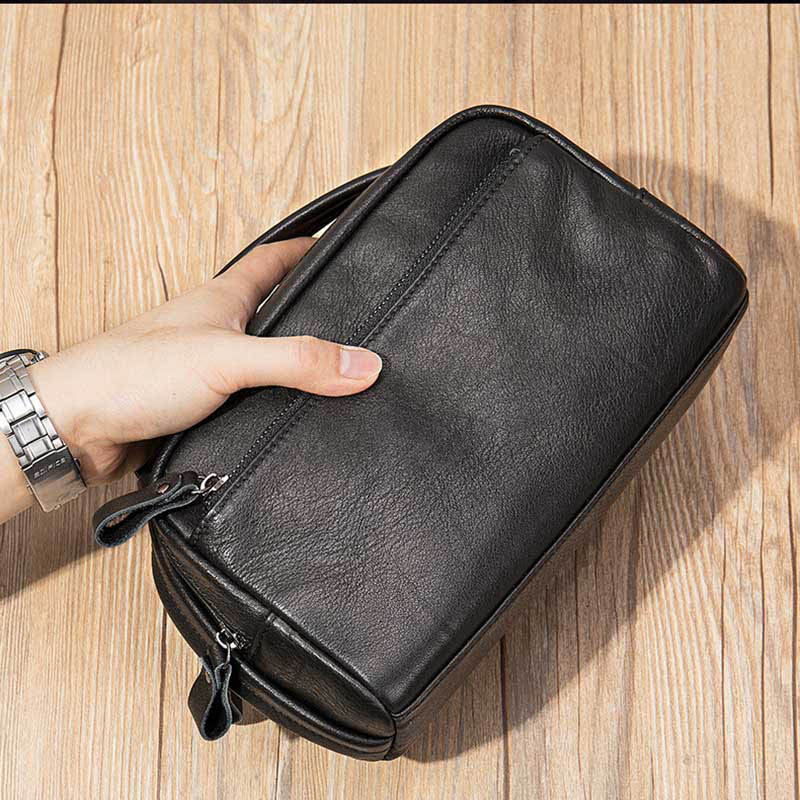 Leather Wallet Men - Luufan, мужская сумка-клатч из мягкой натуральной