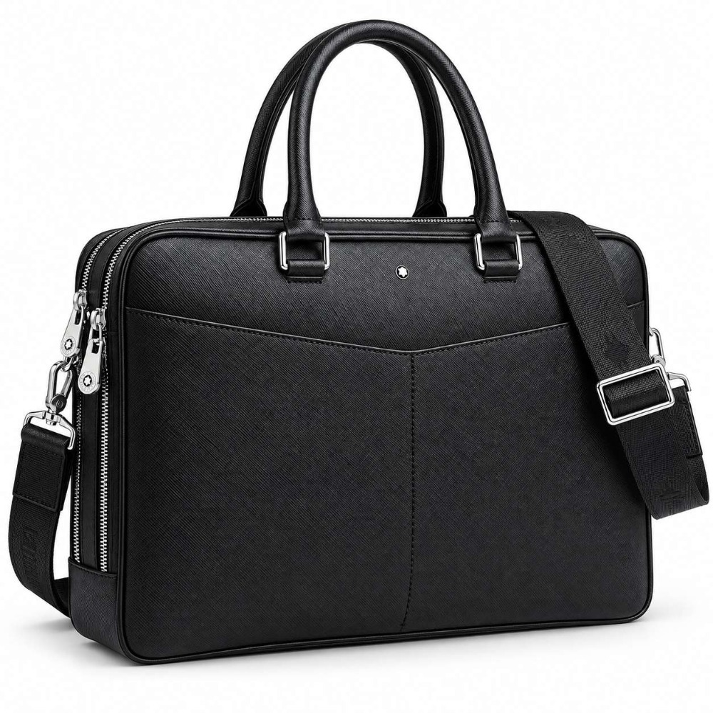 Leather Briefcase - Классическая мужская деловая сумка для офиса