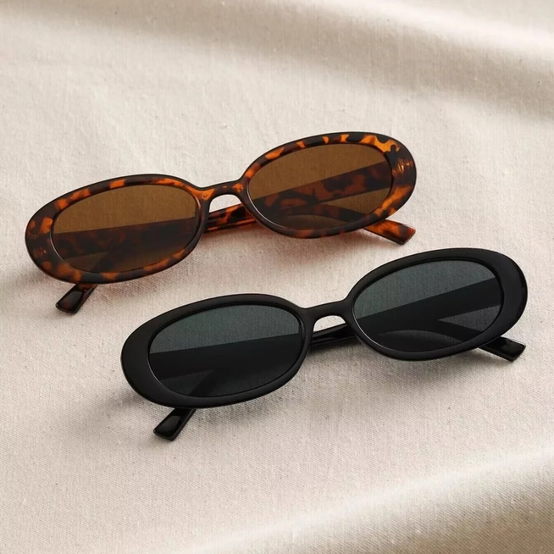 Designer Sunglasses - Винтажные овальные солнцезащитные очки для женщин,