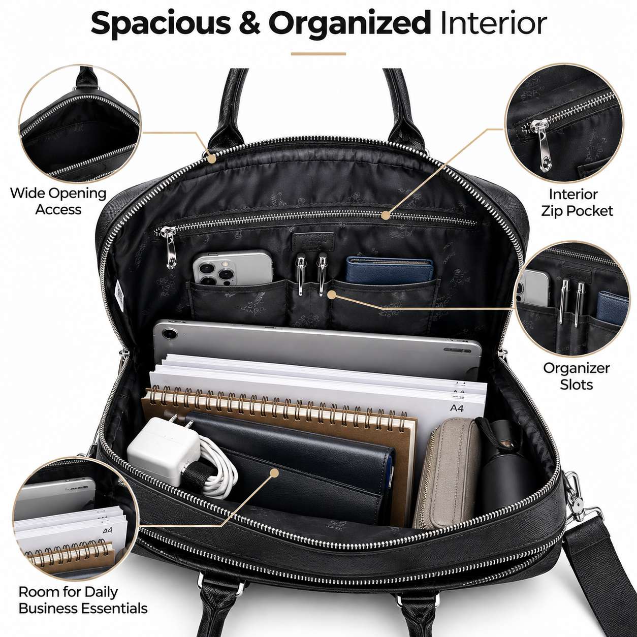Классическая мужская деловая с – обзор и цена Leather Briefcase