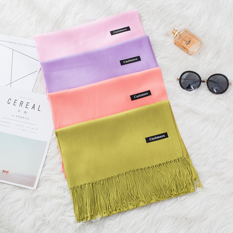 Модный однотонный женский шарф – обзор и цена Cashmere Scarf